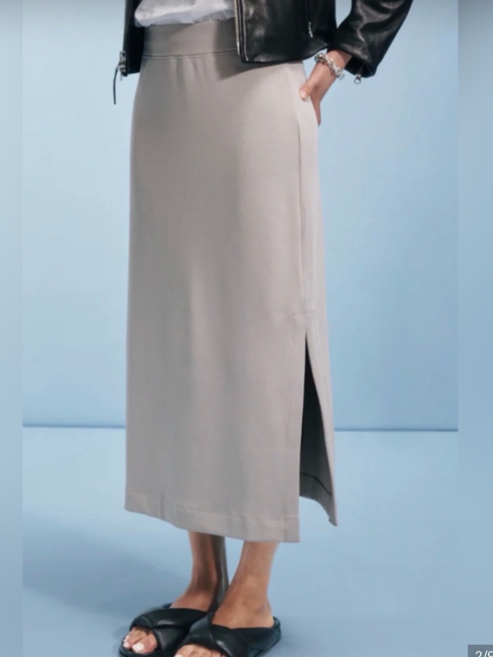 AYR High Hopes Skirt Ivory Size Medium Pima Cotton Blend
